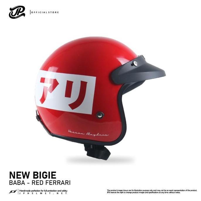 Helmet- Helm Half Face Pria Nita Bogo Harian Motor Matic Tebal Nyaman Sni Jp Retro New Bie Motif - B