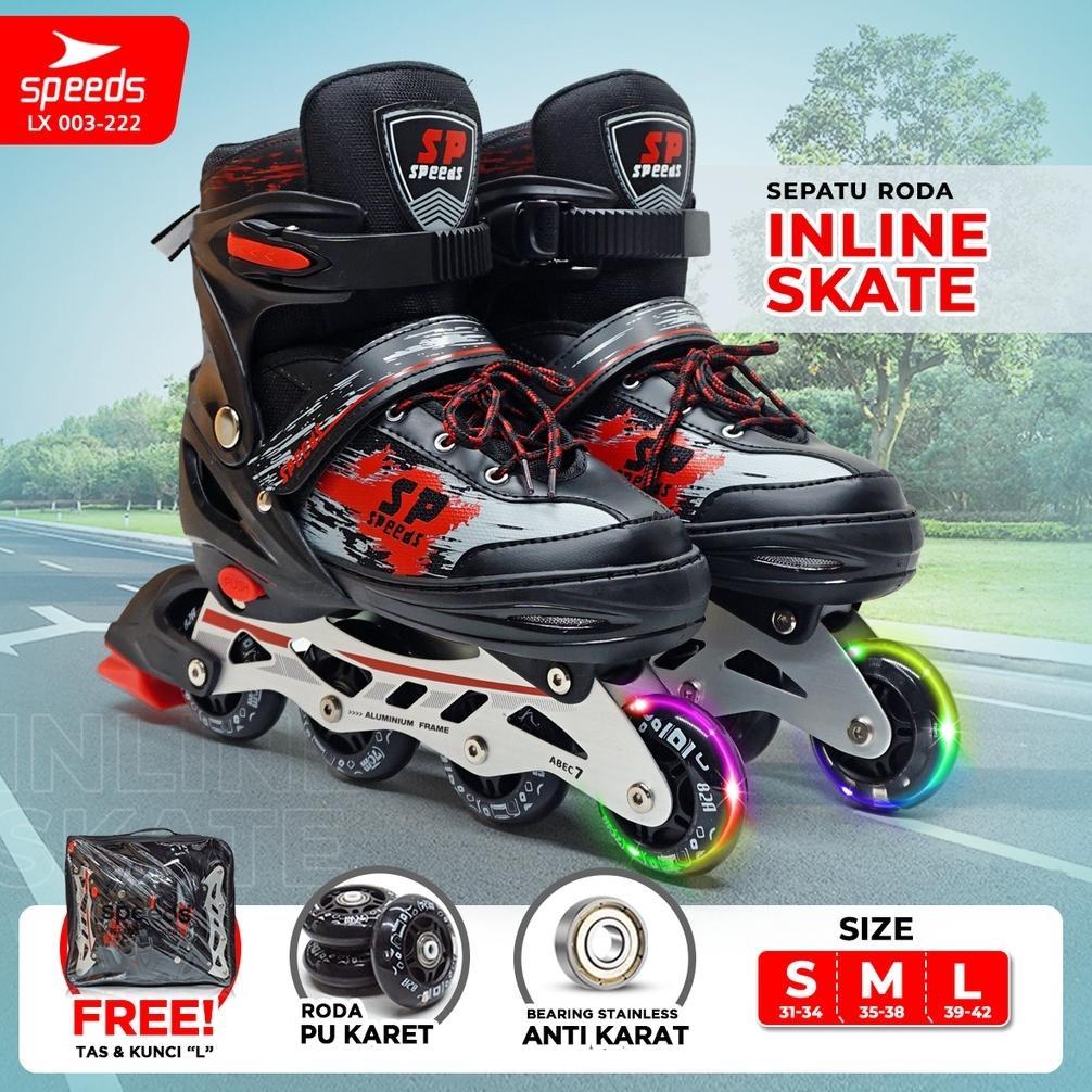 SPEEDS Sepatu Roda Anak / Remaja / Dewasa Inline Roller Skate Roda Karet Roller Skate 003