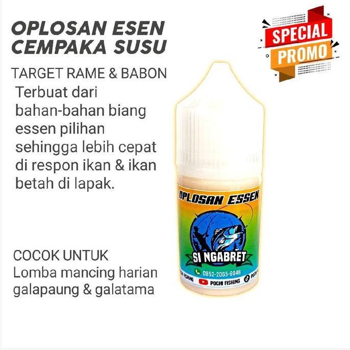 Fishstore- New- 0Plosan Essen Cempaka Susu Isi 30Ml. Target Rame & Babon Essen Ikan Mas