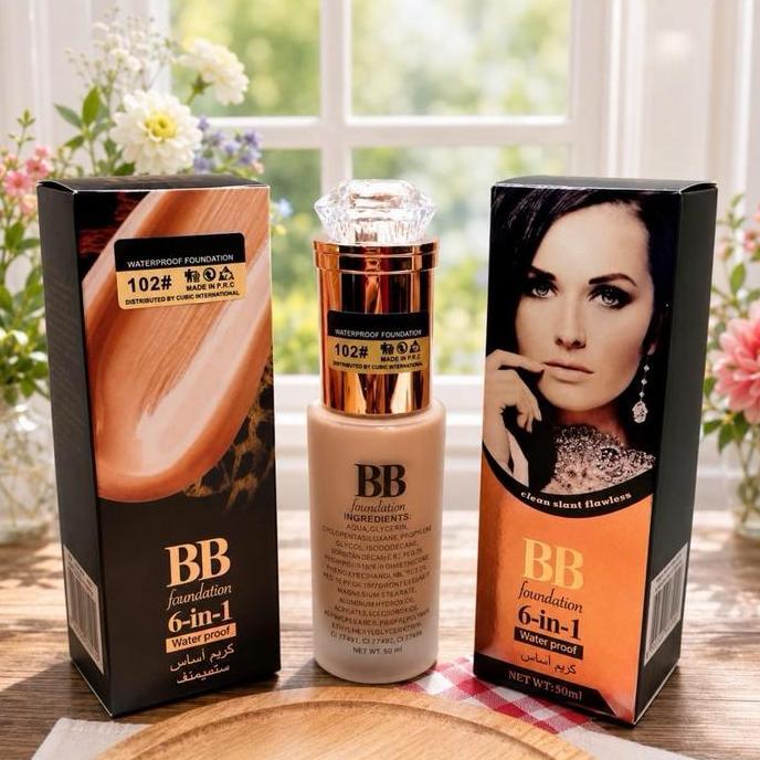 FIKRI.PAKET667 - ( 1 PCS ) BB FOUNDATION 6IN1 WATERPROOF / BB FOUNDATION WATERPROOF ( CBK )
