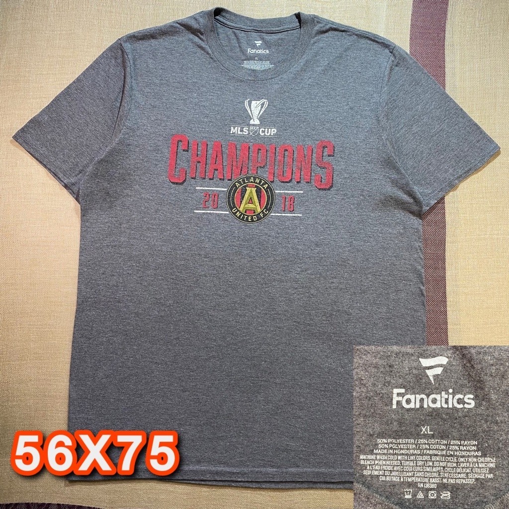 Kaos second Fanatics MLS Cup Champions Atlanta United 2018 - Abu-abu - XL