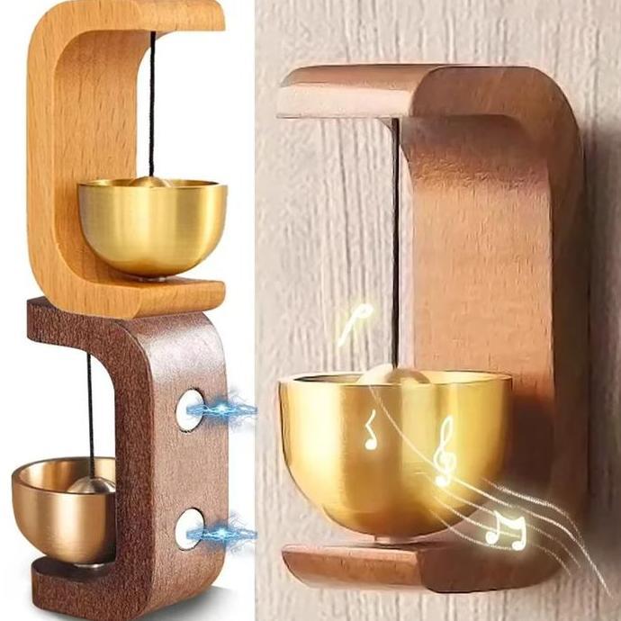 REGAVASTORE Bel Pintu Kuningan Bel Lonceng Pintu Stiker Bel Kulkas Bel Kayu Kenari Bel pintu Mewah