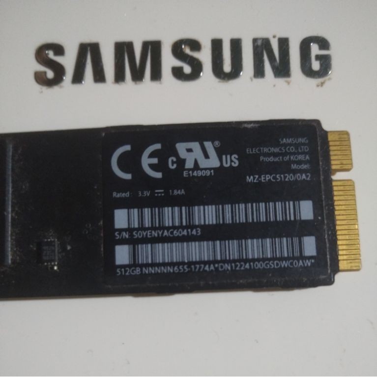 ssd 512gb macbook air 13" a1466 2012 normal siap pakai