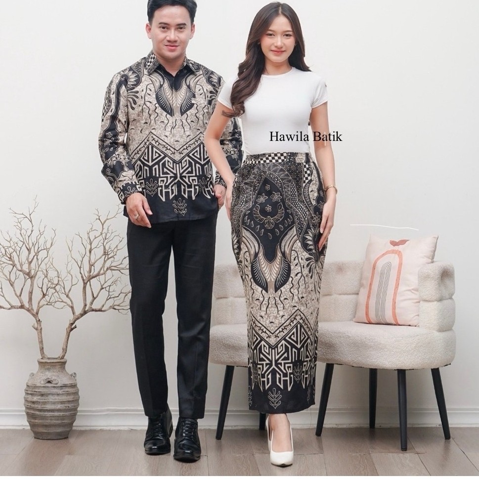 Couple Batik Pria dan Rok Batik Span