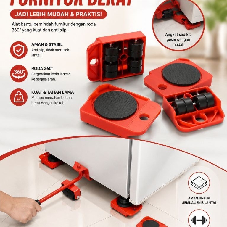 Roda Alat Bantu Pemindah Pindah MOVER TOOLS MOVER TOOL Angkat Furniture Mover Wheel Roller