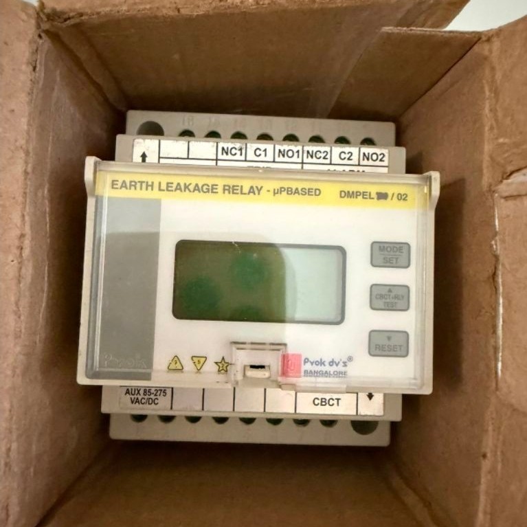 PYOK DV'S EARTH LEAKAGE RELAY DIGITAL 85-275 VAC/DC SD0411D2C1588