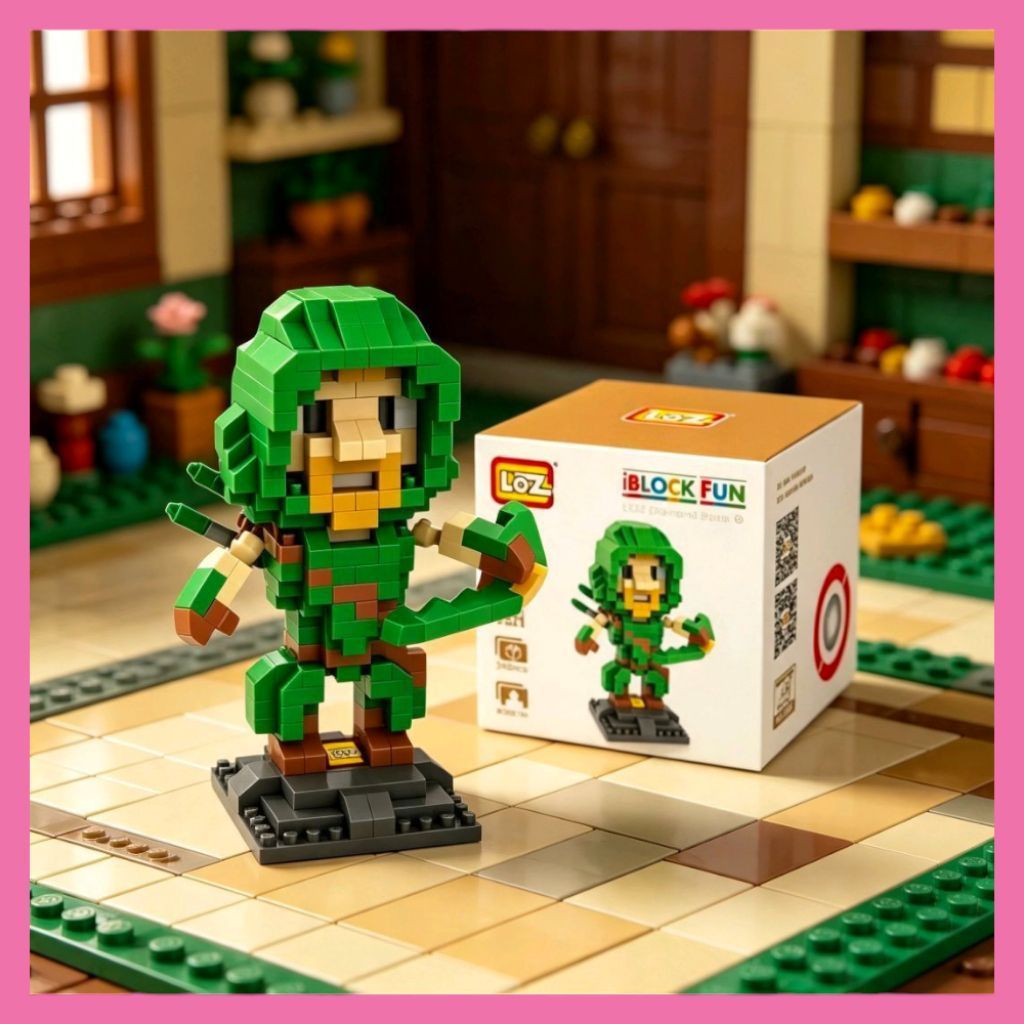 Mainan Edukasi Wise Hawk LOZ 9521 Gift Large Green Arrow Brick Block Mainan Balok Building Anak