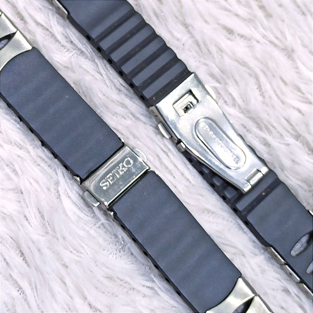 strap rubber seiko loop stainless 18mm