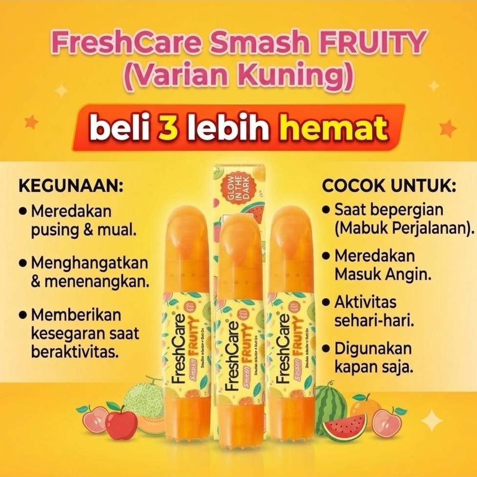 Freshcare Smash PROMO BUNDLE LEBIH HEMAT!!! FreshCare SMASH FRUITY, Freshcare Fruity, Freshcare Inha