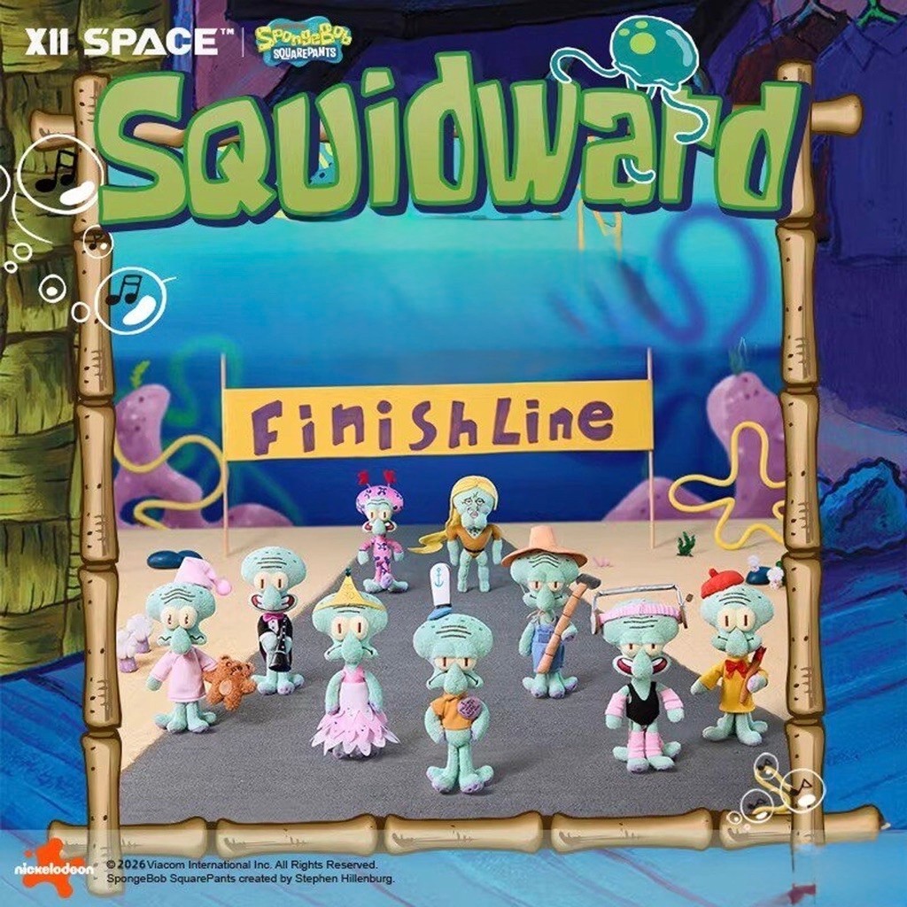 [PREORDER] Blind Box Plush Squidward “A Day with Squidward” Series | Boneka SpongeBob Lucu