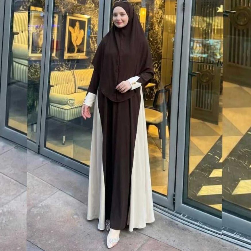 Amira Abaya Set Jilbab Gamis Simple Elegant Remaja Wanita Dewasa