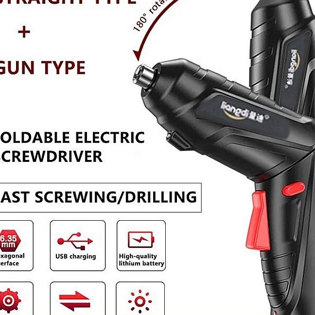 Bor Mini  / 4 Pcs Mesin Bor Cordless Mini Screwdriver Bor Listrik Baterai 4.2V Cas Bor Tangan Alat P