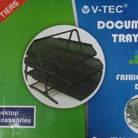Document tray 3 susun besi Vtec