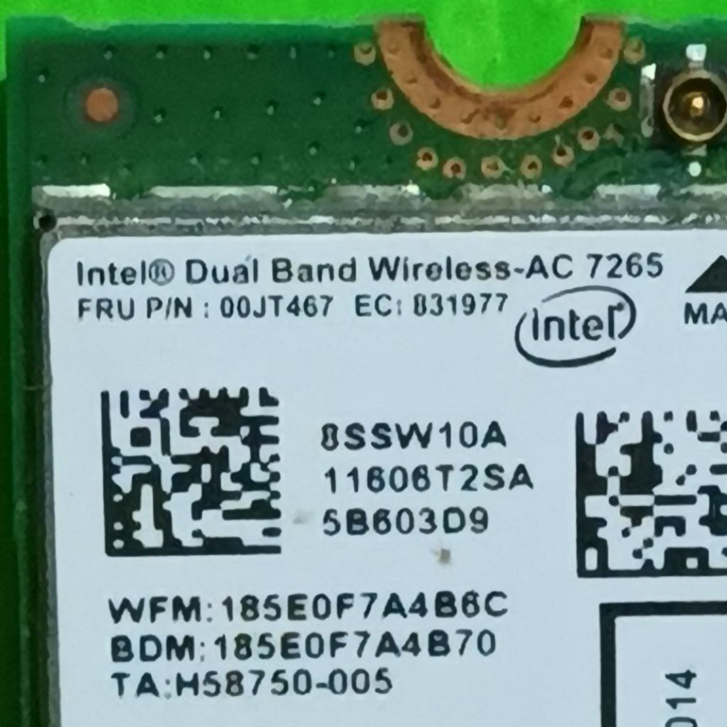Modul Wifi Card Thinkpad X250 model 7265 - 00JT467