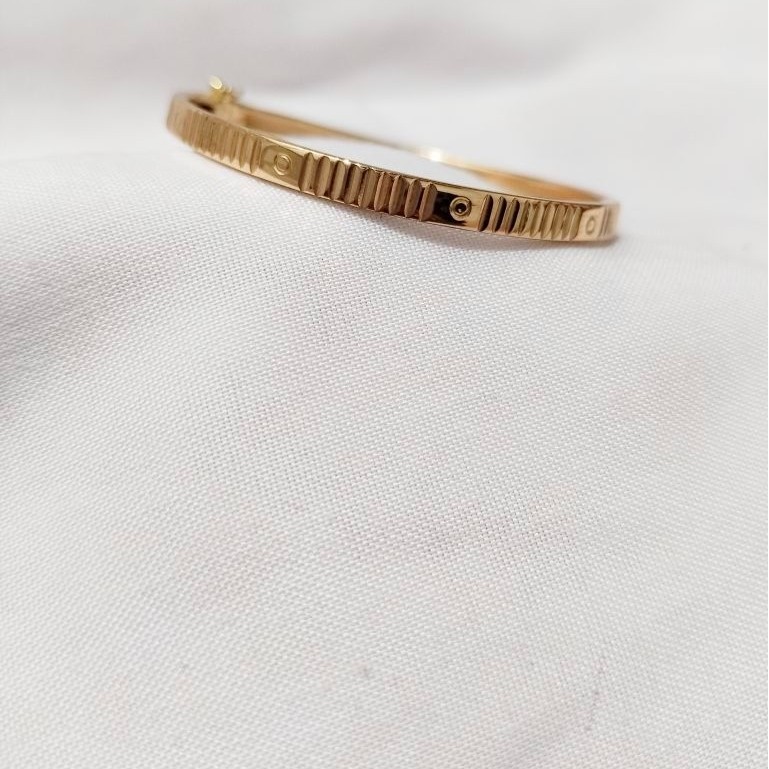 Gelang simer 4mm kopong bahan asli swasa anti karat