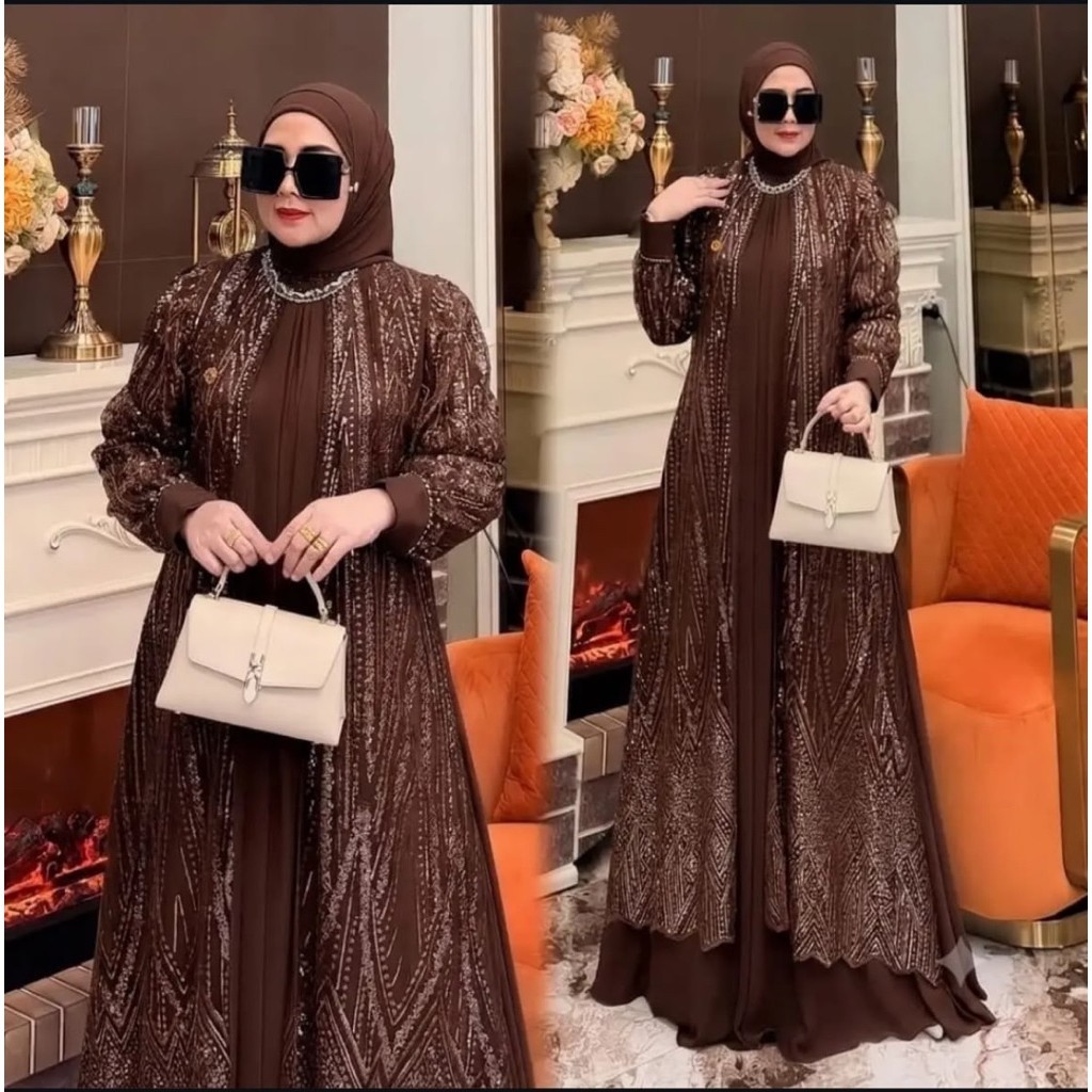 Naura Dress Gamis Kondangan Simple Elegan