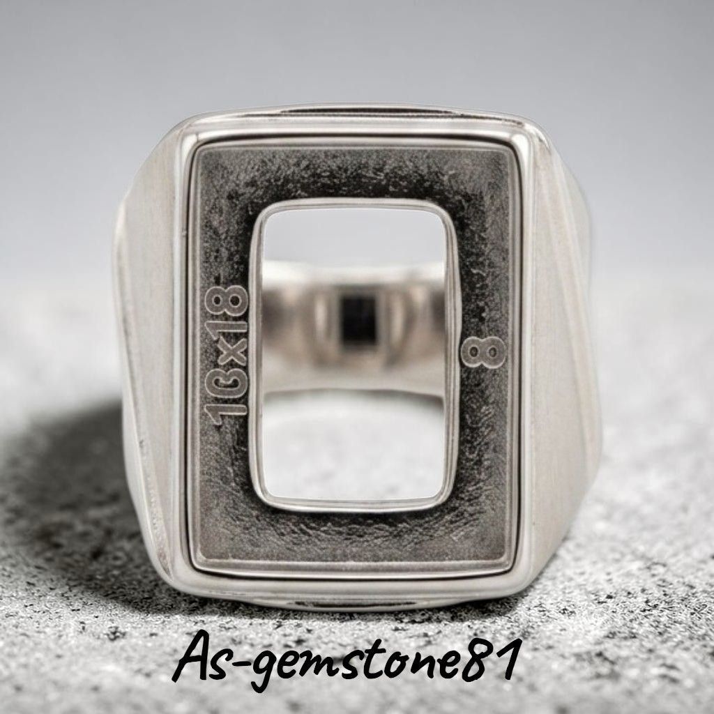 Cincin ring emban [titanium]Dof kotak 18×13