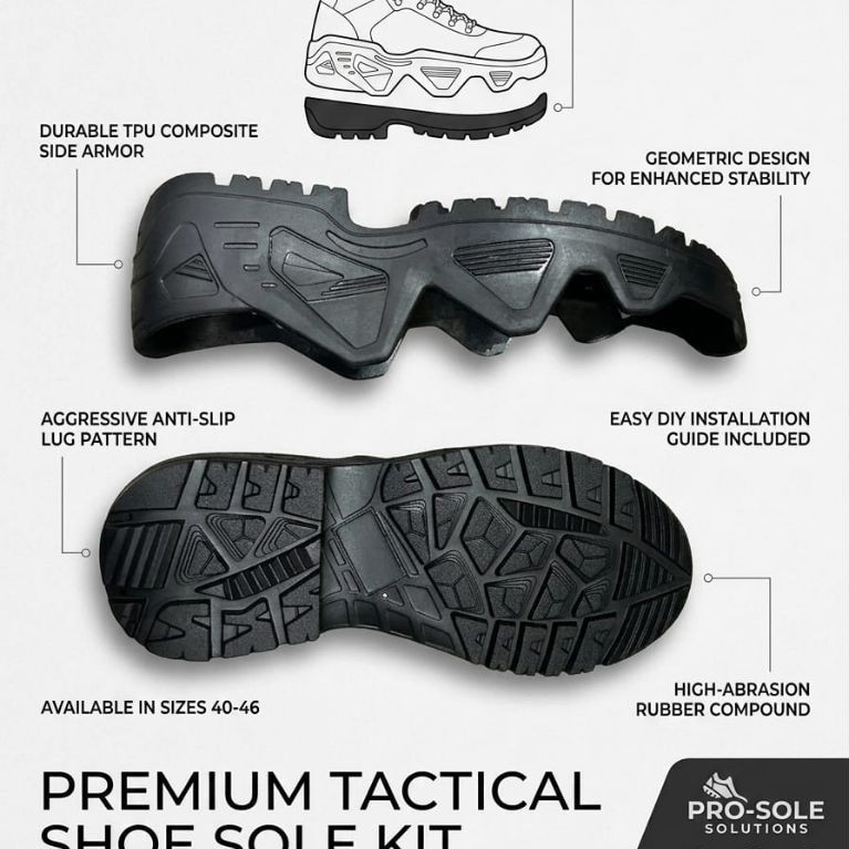 Outsole Karet Model Lowa Outsole Sepatu PDL Safety Riding Touring Hiking Bahan Karet Mentah