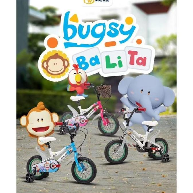 Sepeda Anak 12 inch Wimcycle Bugsy Girl Outdoor (TERBAIK) (TERBARU) (TERMURAH)