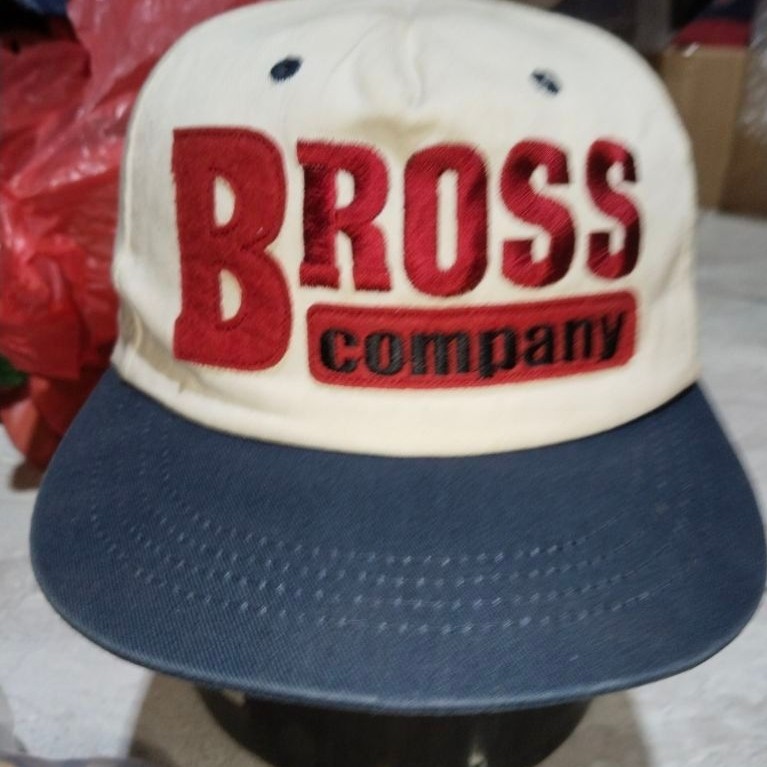 Topi Bross Company Vintage Snapback Off-White Navy Second Original