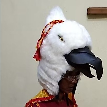 maskot burung Garuda, maskot drumband bahan karet epa dan bulu sintetis