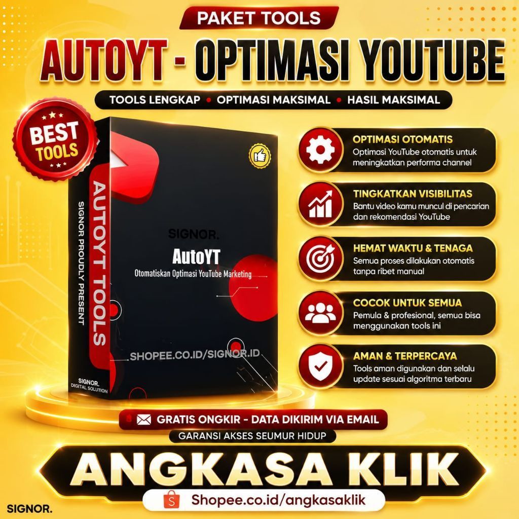 AUTOYT TOOLS - Software Tool Automatisasi Optimasi Youtube Marketing Untuk Dominasi Pencarian