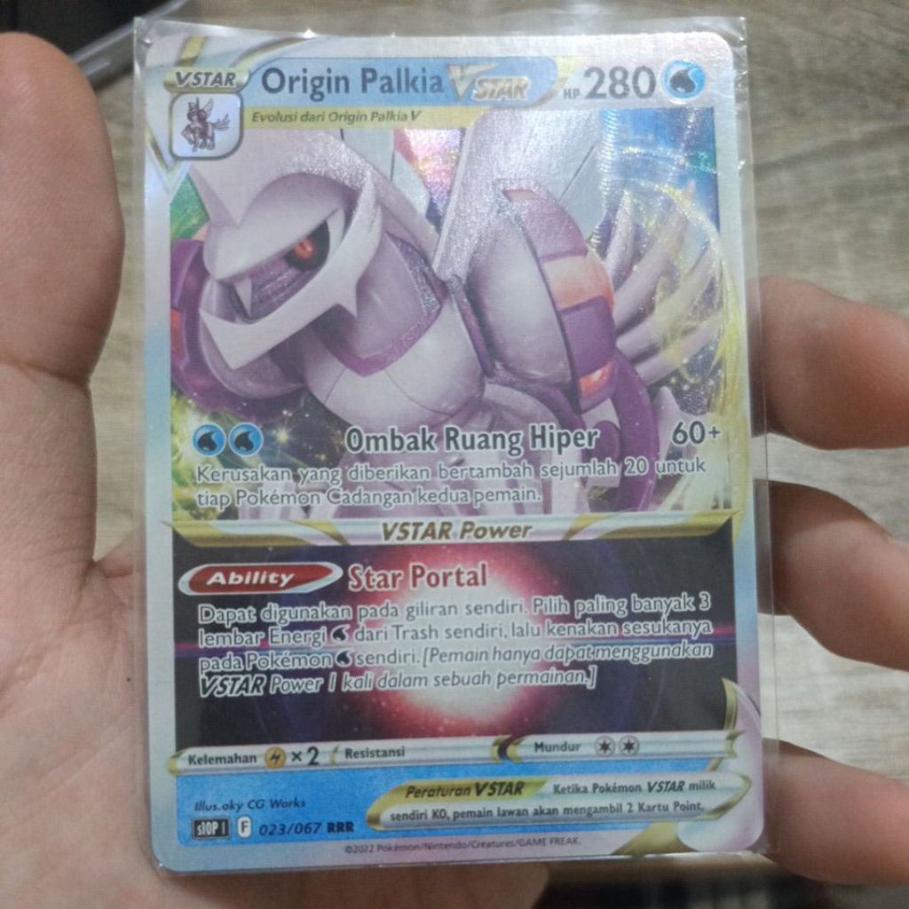 KARTU POKEMON ORIGIN PALKIA VSTAR RRR INDONESIA HOLO