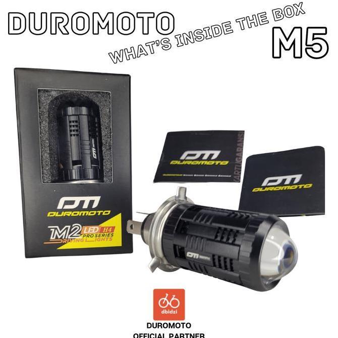 DUROMOTO M2 Pro M2pro Lampu Led Bifocal Lens Headlamp Motor H4