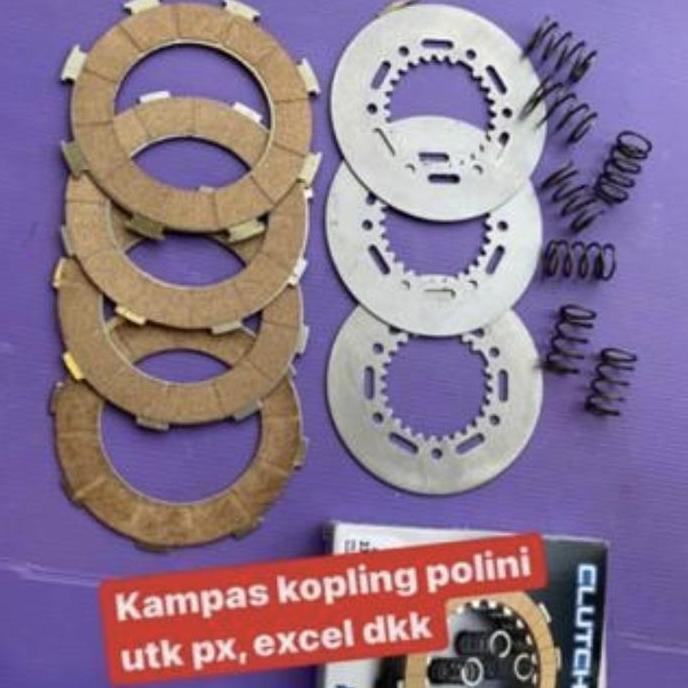 kampas kopling polini vespa px excel dkk