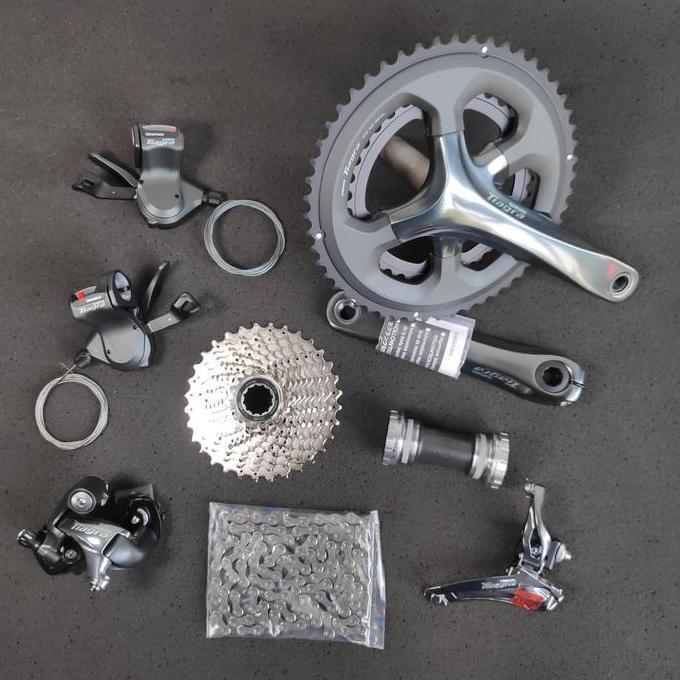 LOOSEPACK NEW ORIGINAL Groupset Flatbar SHIMANO TIAGRA 4700 2x10speed Groupset 4700 Flatbar Groupset