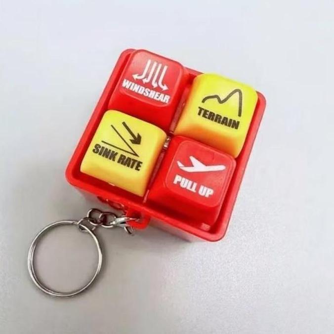 CHICKLEP Keyboard KeyChain Fidget Mechanical Boeing 737 Airbus Egpws Warning Sound Simulator Pilot K
