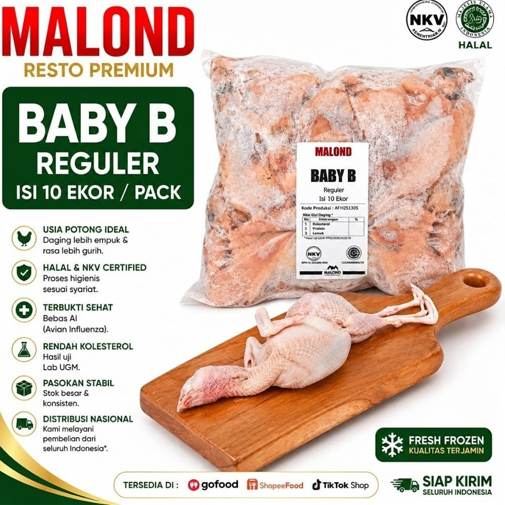 Puyuh Baby Malond Grade B