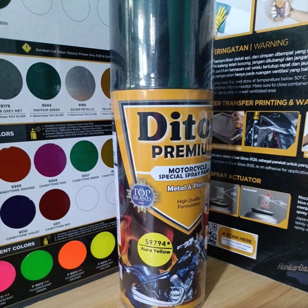 New DITON Premium  SUZUKI COLORS Pilok Pilox Cat Semprot S9794* Aura Yellow / 9794 Kuning Suzuki (40
