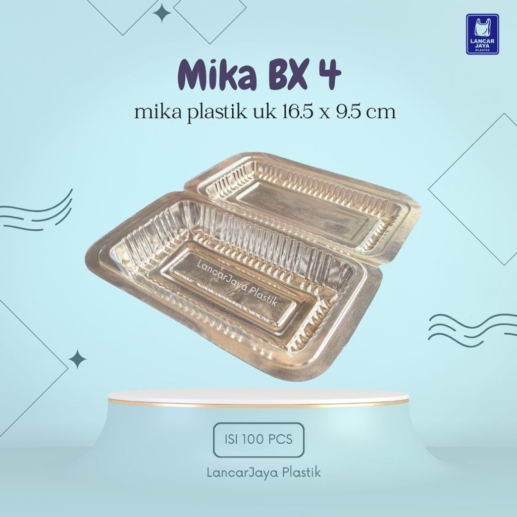Mika Plastik Kue Nasi Bening Transparan | Mika BX | bx2 bx3 bx4 bx5 bx6 | MIKA DX | isi 100 pcs