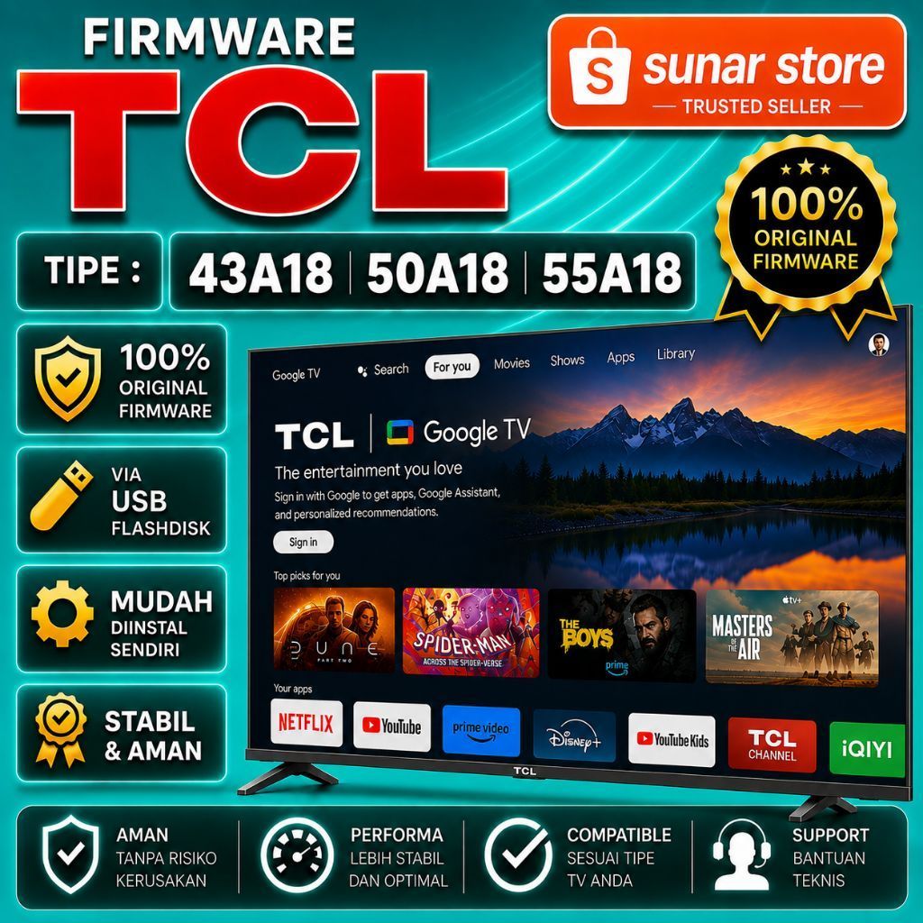 FIRMWARE TV TCL 43A18 50A18 55A18