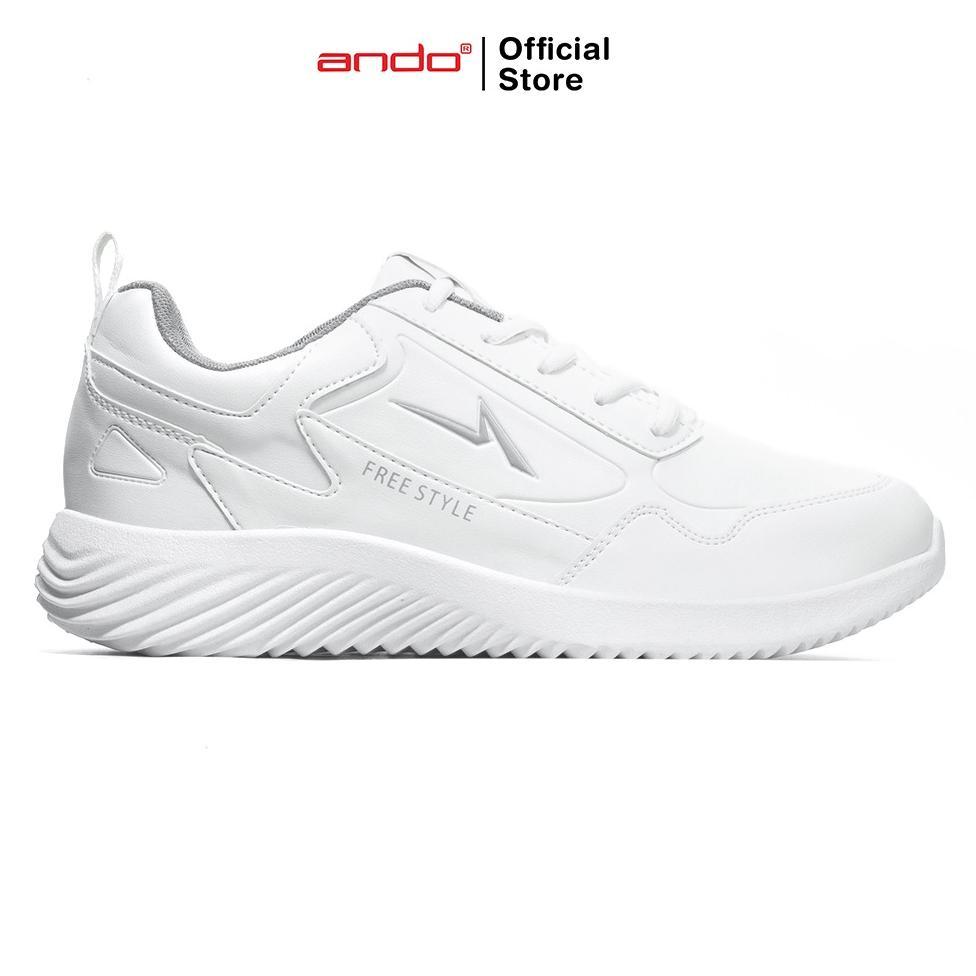 Bundling Ando Official Sepatu Sneakers Ehner Pria Dewasa - Putih