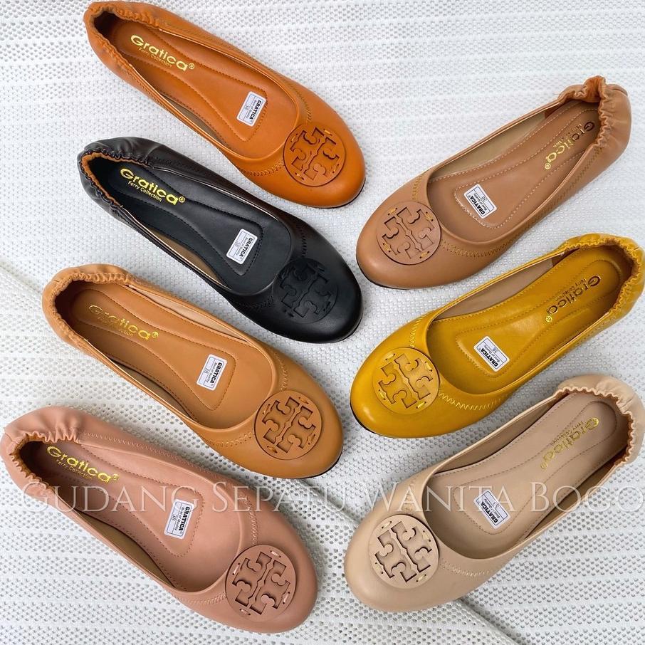 Original Gratica Sepatu Kerja Kantoran Santai Wanita Flat Shoes Rj91