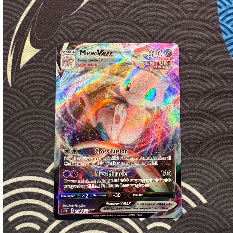 Pokemon Indonesian Mew VMAX RRR 040/100 Bentuk Fusion