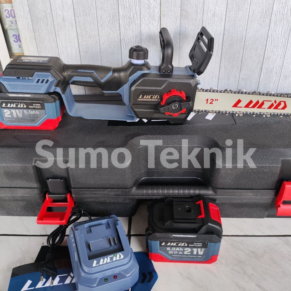 Lucid LS12 Brushless cordless chainsaw 12 inch 6.0Ah Battery chainsaw Mesin Potong Kayu Lucid ls12 t