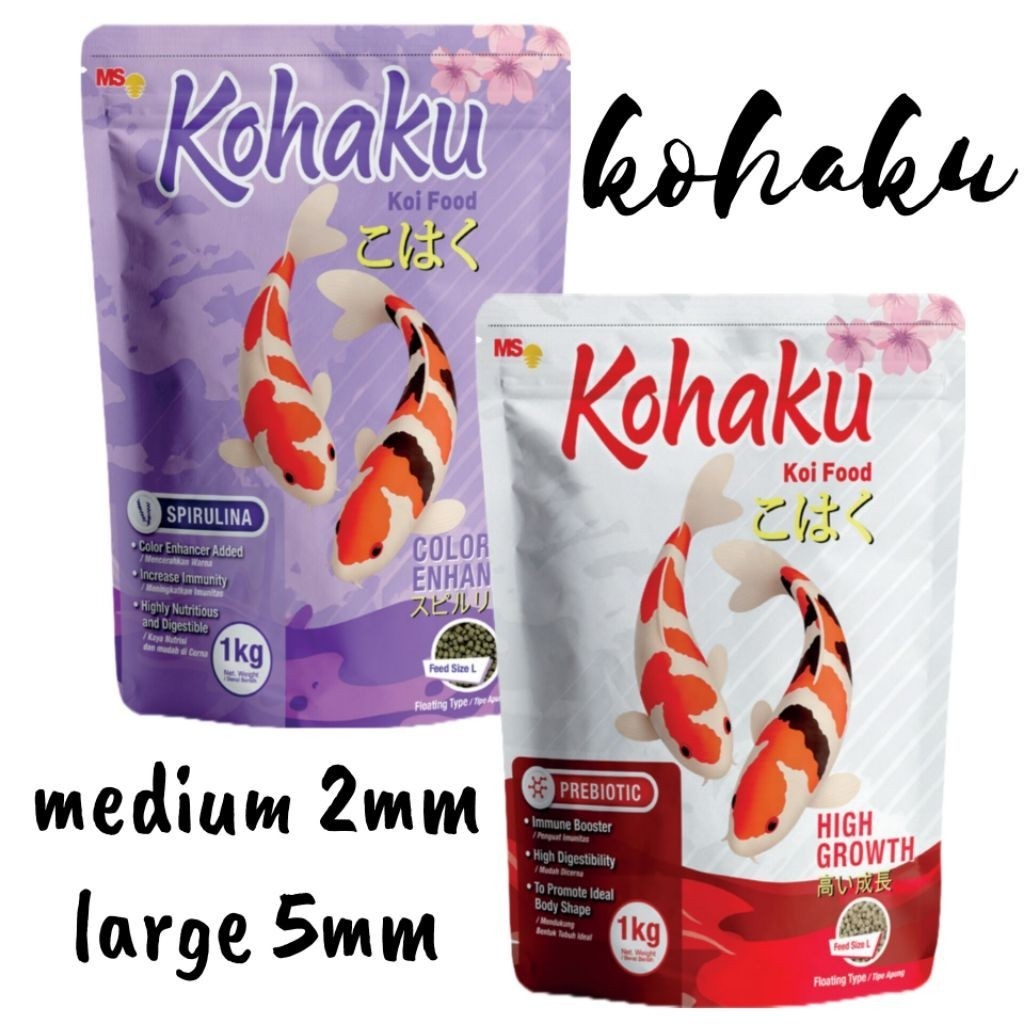 KOHAKU SPIRULINA / KOHAKU HIGH GROWTH / 1kg / kohaku pakan koi