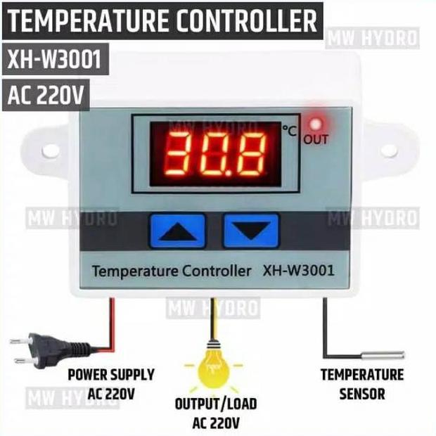 TERMOSTAT DIGITAL AC 220V / TERMOSTAT TEMPERATURE SUHU / TERMOSTAT ALAT MESIN TETES TELUR