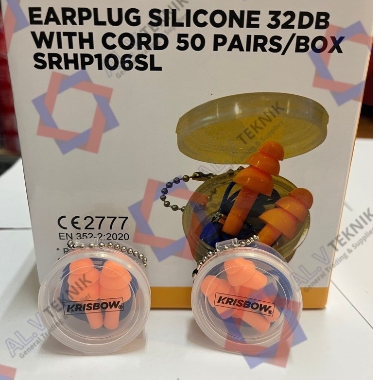 Earplug silicone 30db krisbow