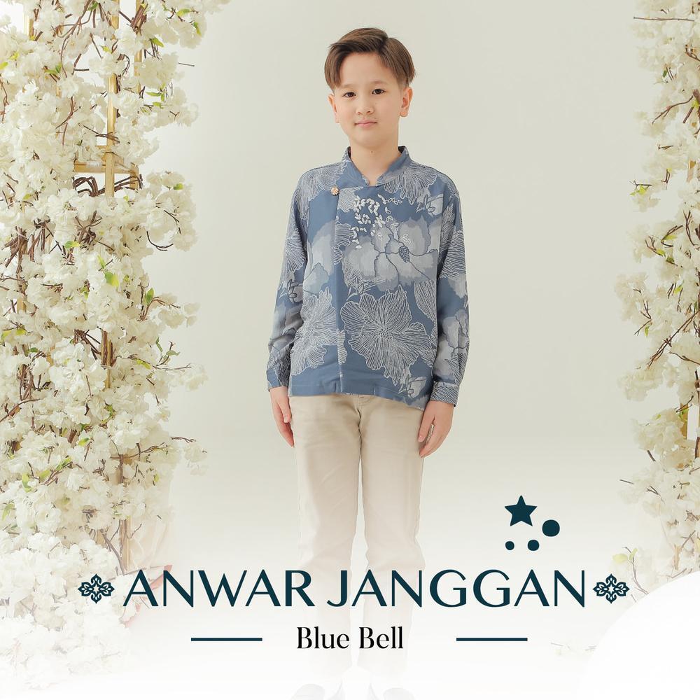 Dara - Anwar Janggan Denim Boys Shirt / Kemeja Anak Laki-Laki / Kemeja Couple / Sarimbit Raya