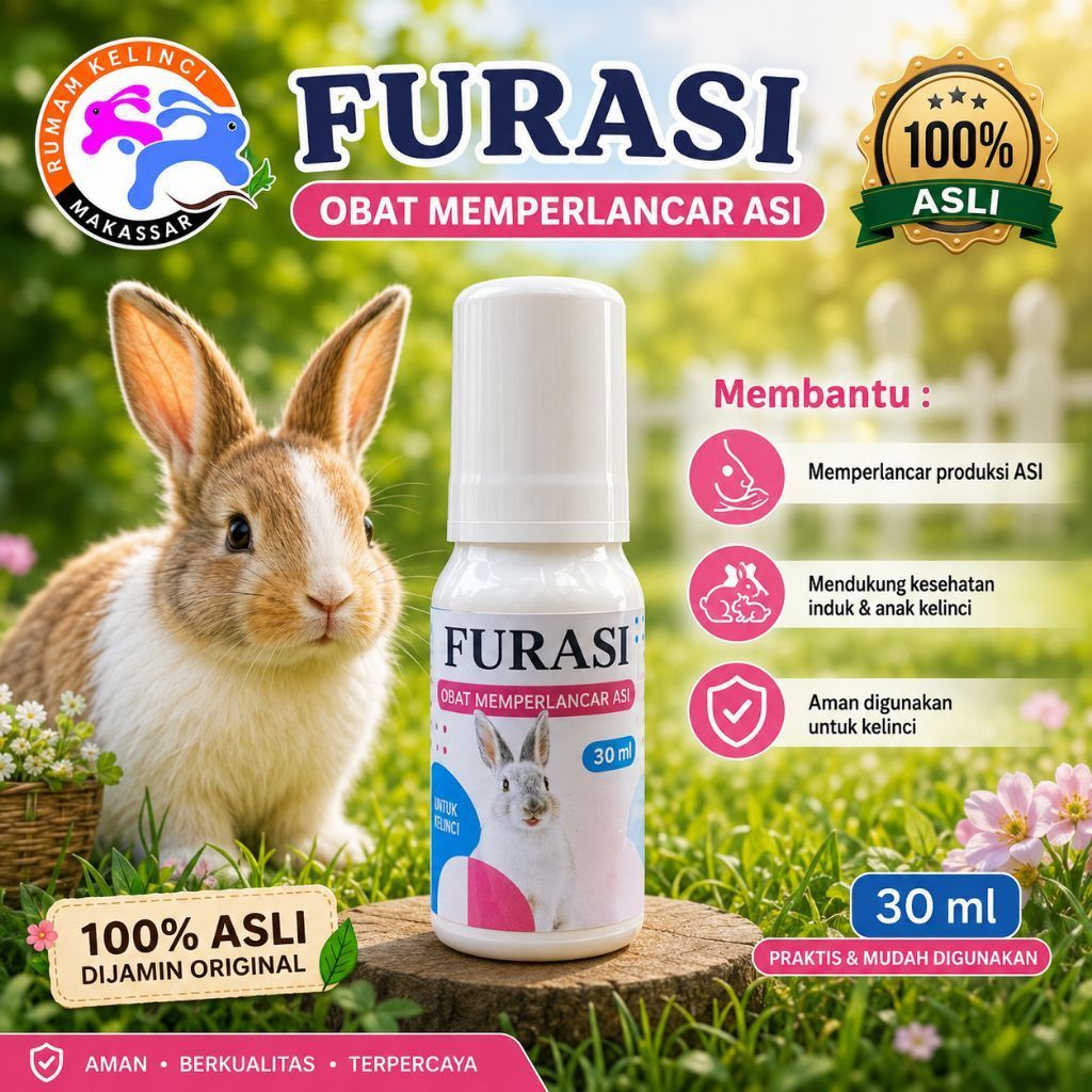 Furasi Asivit Asi Vit Nutrisi Memperlancar Asi Kelinci Pelancar Asi Susu Kelinci