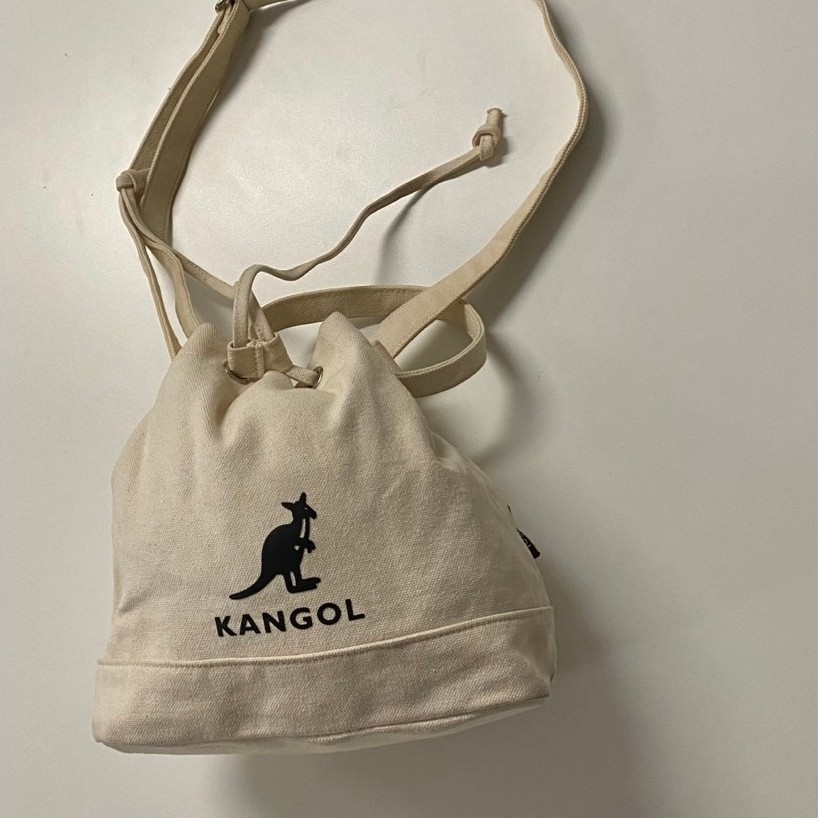 KANGOL BUCKET BAGS OFFWHITE