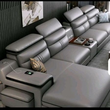 IDEA-Sofa Custom Full Kulit MBtech Sofa L Shape
