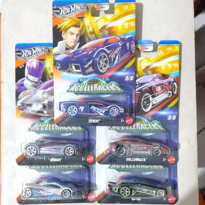 HOTWHEELS HOT WHEELS ACCELERACERS 2025 1 SET 5 PCS SILVER SERIES IRIDIUM SLING SHOT HOLLOWBACK RD 09