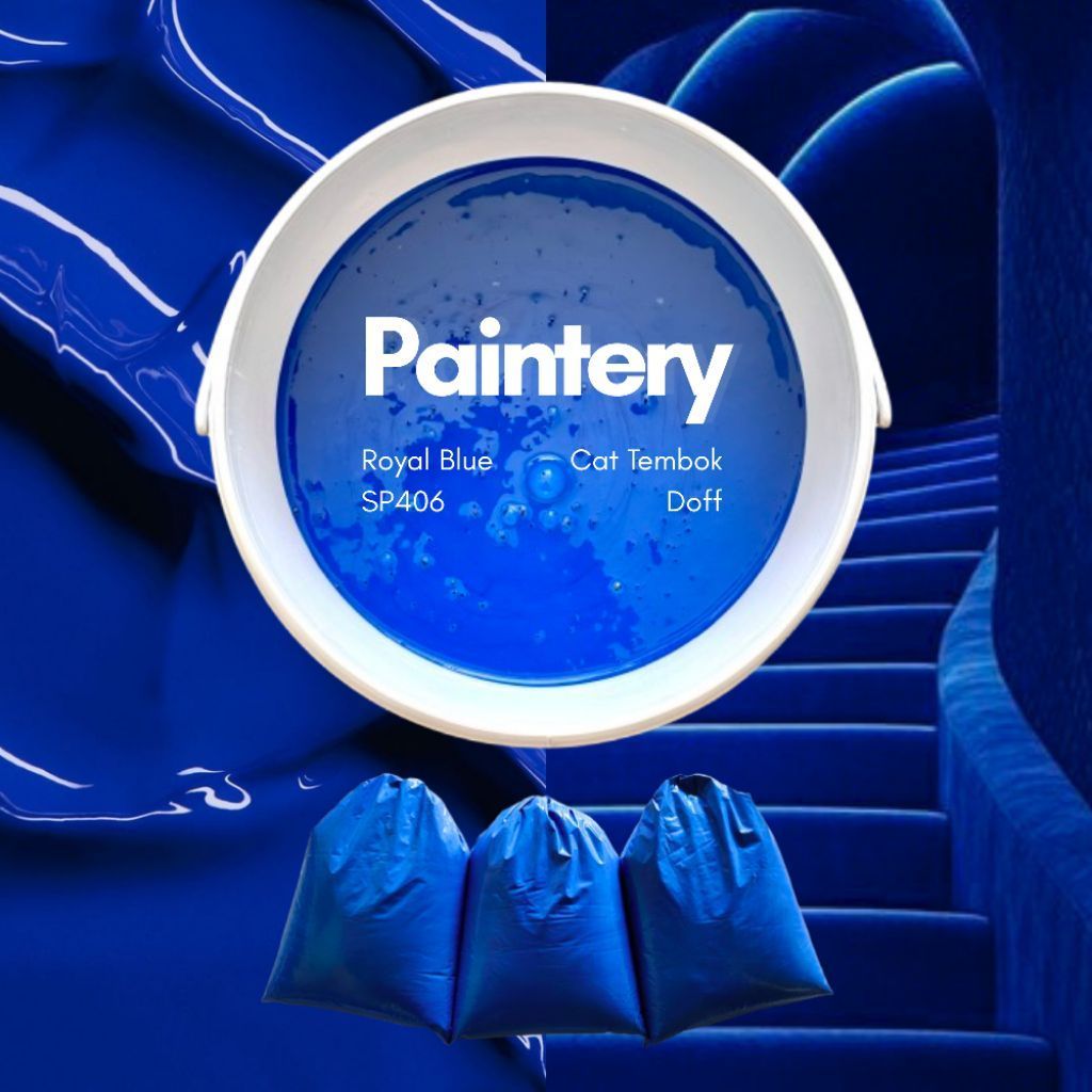 (1kg) Cat Tembok Doff Warna Biru Navy By Paintery