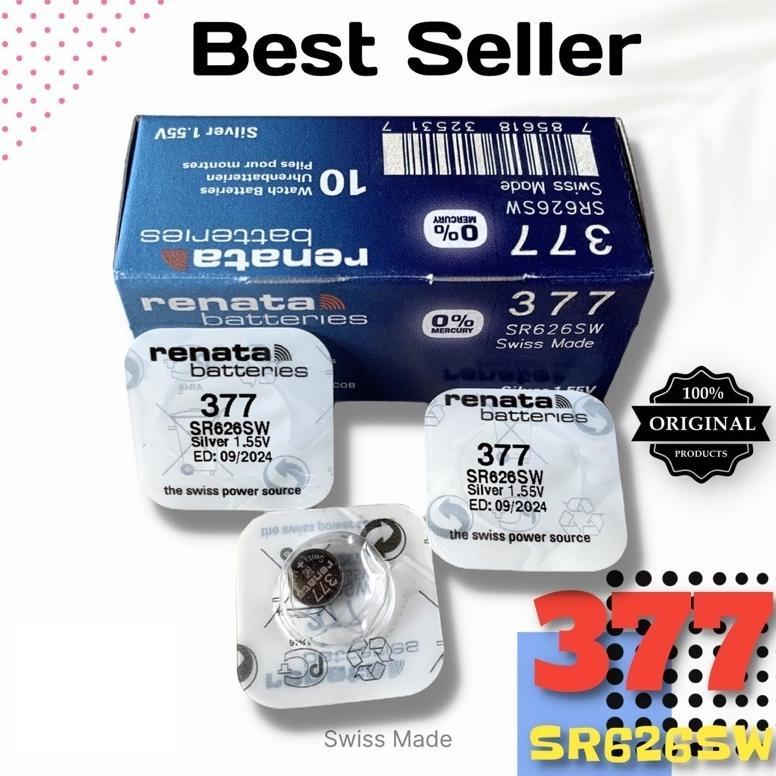 terlaris renata ori 377 sr626sw baterai jam batrai batrei battery batre asli sr626 sw sr 626