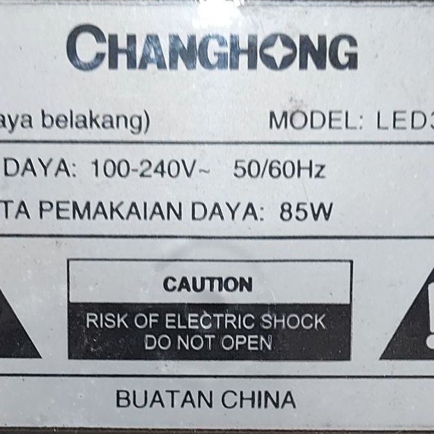 MB PSU changhong LED 39B2500 parts ori